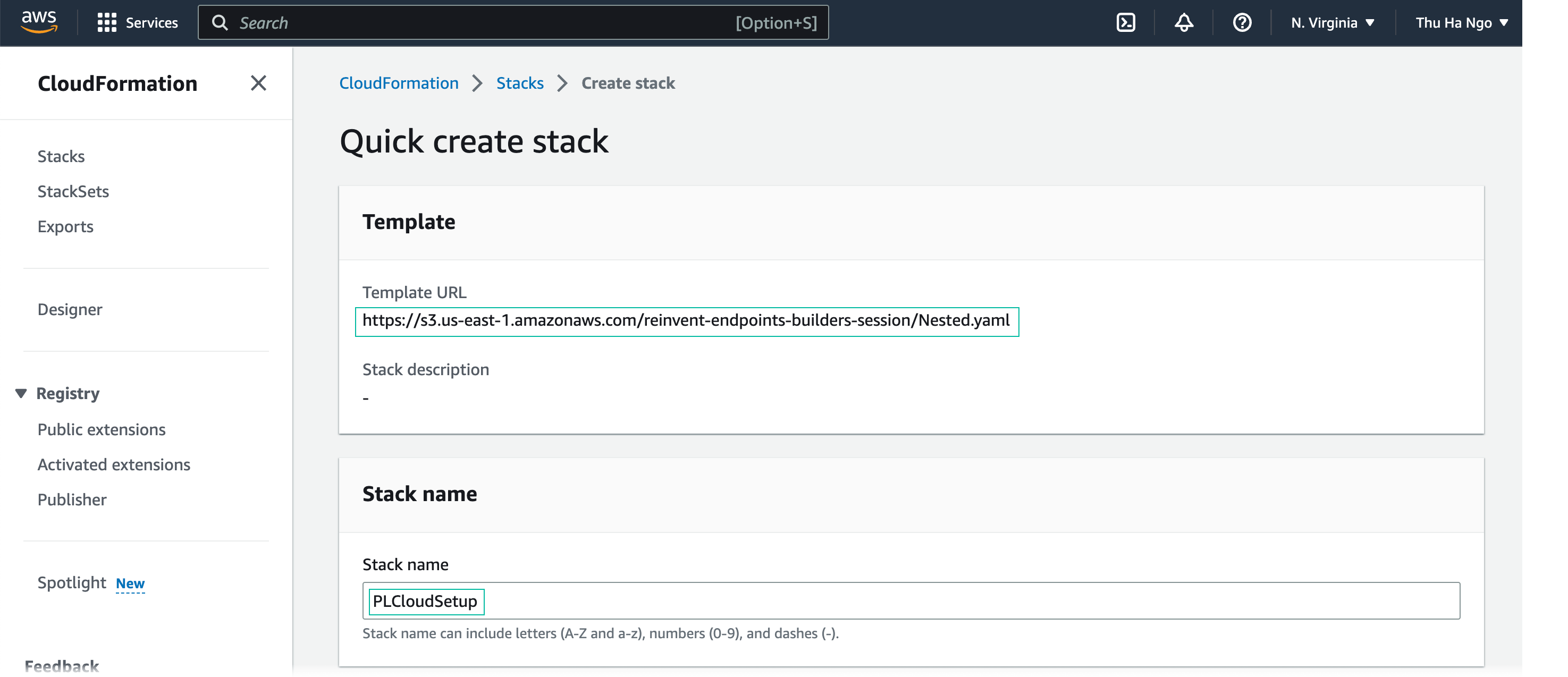 create stack